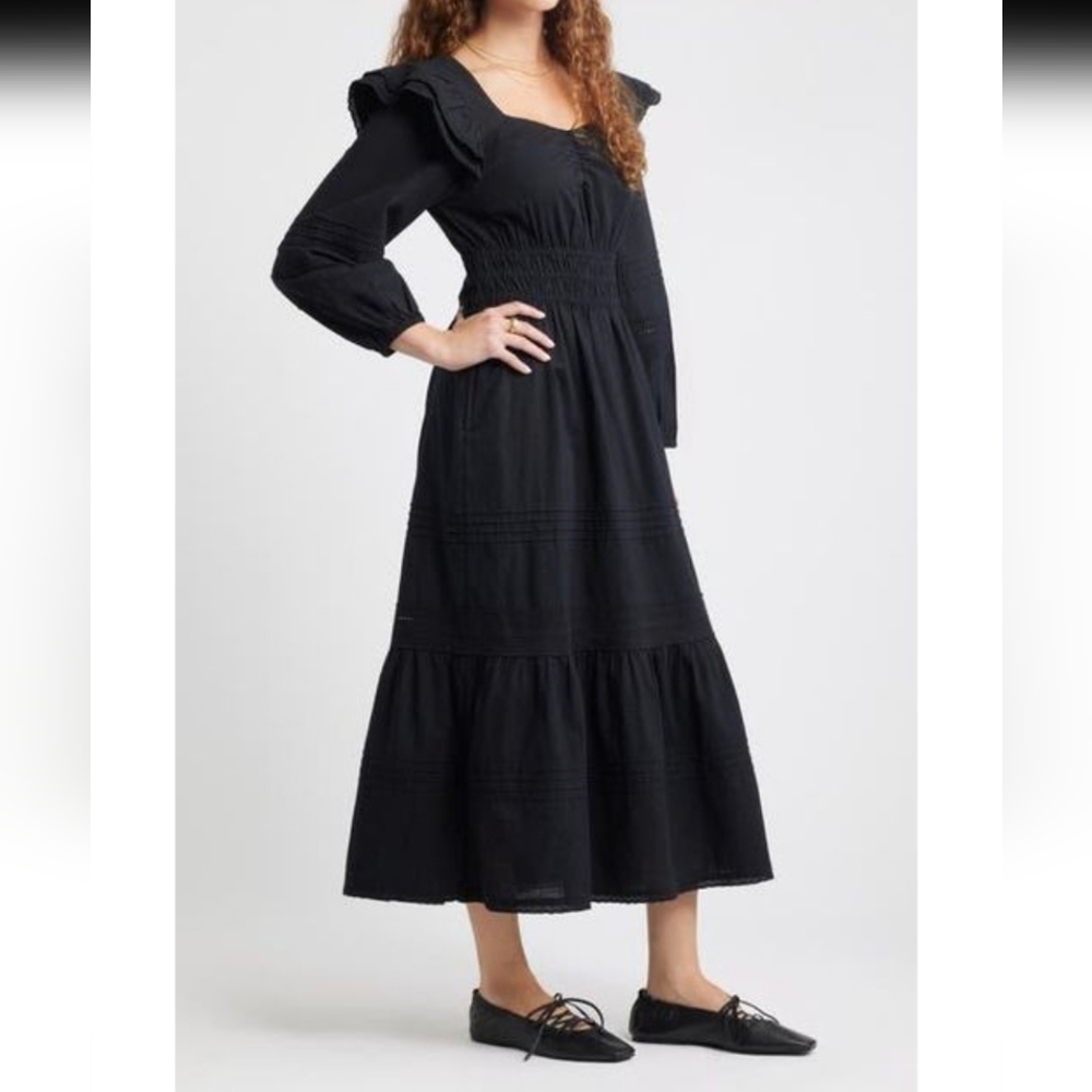 Long Sleeve Ruffle Maxi Dress